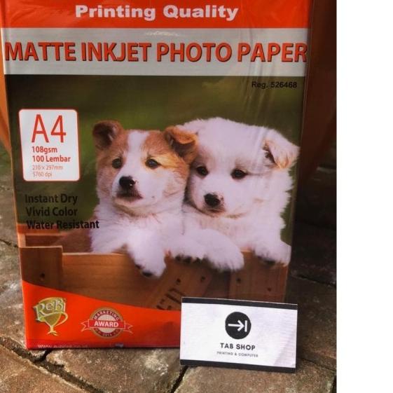 

◘ EPRINT MATTE INKJET PHOTO PAPER 108 GSM KERTAS FOTO ℗