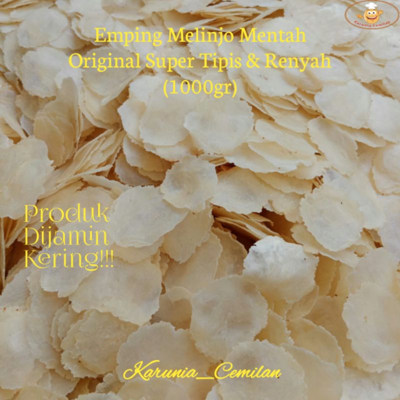 

Emping Melinjo Mentah Rasa Original Tipis & Renyah Kualitas Super 1000gr Asli limpung batang