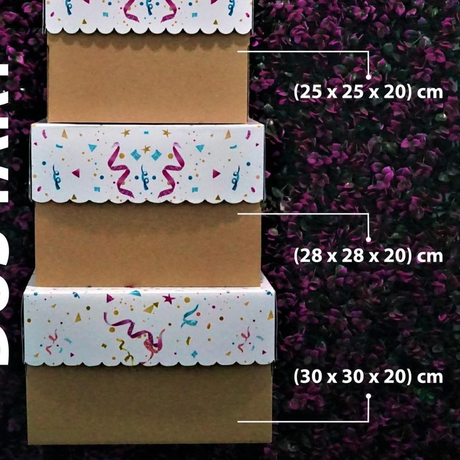 

Paling Laris Dus Tart - Box Kue - Kotak Kue - 25 cm x 25 cm