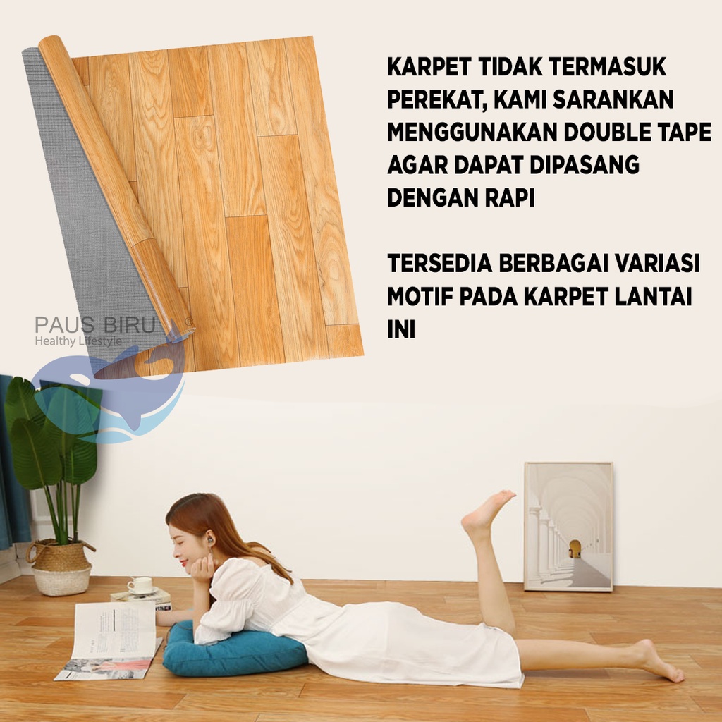 KARPET LANTAI VINYL gulungan kayu TEBAL 0.7 MM |  dekorasi PANJANG TETAP 2 METER  DAN LEBAR YANG  DIJUAL PER 50 CM TEBAL 0.7 MM