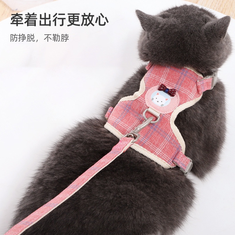 DONGWU ROMPI HARNESS + TALI TUNTUN HEWAN PELIHARAAN KUCING ANJING CAT DOG LEASH