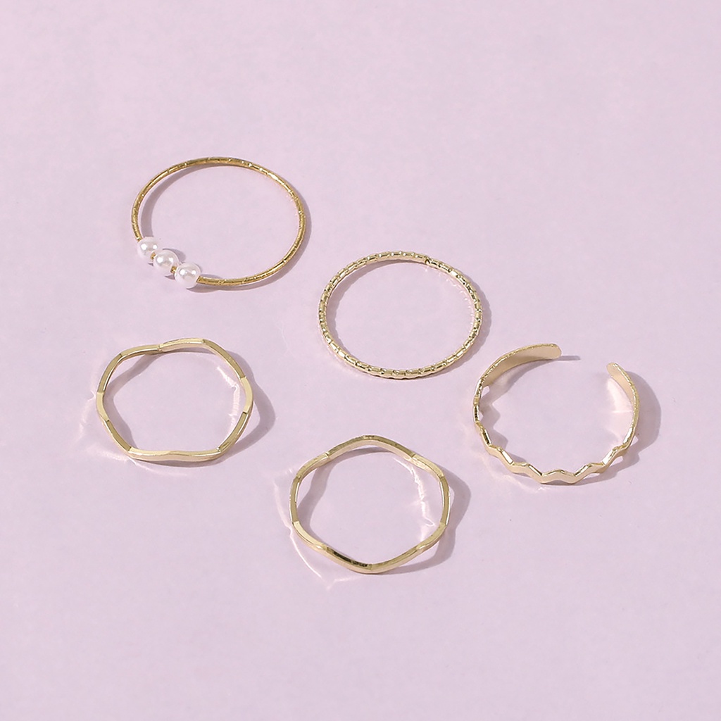 Hu Hu Hu Hu Hu Alat Bantu Pasang Kacamata♡ 5pcs / set Cincin Buku Jari Aneka Bentuk Warna Silver Untuk Wanita