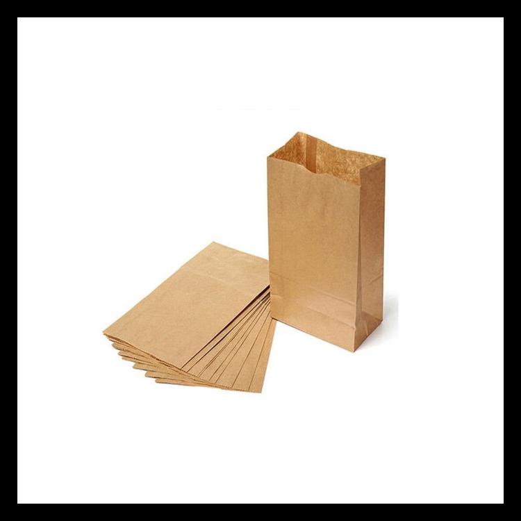 

PAPER BAG SIZE M - MEDIUM - SNACK - KANTONG KERTAS ROTI - BROWN TERLARIS