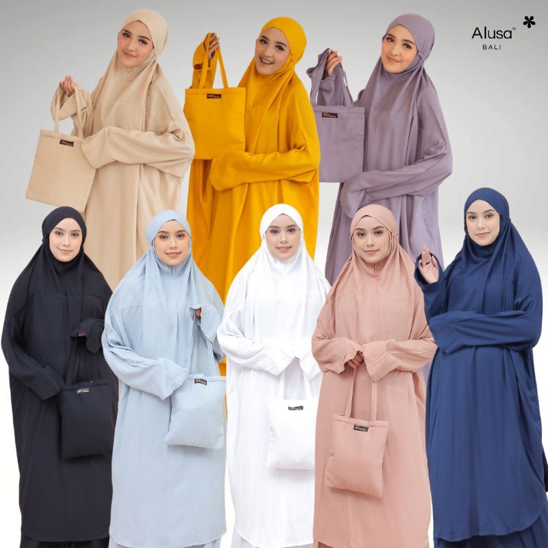 Terbaru Mukena Bali Mukena HDM Polos (Berlengan) Mukena Bali