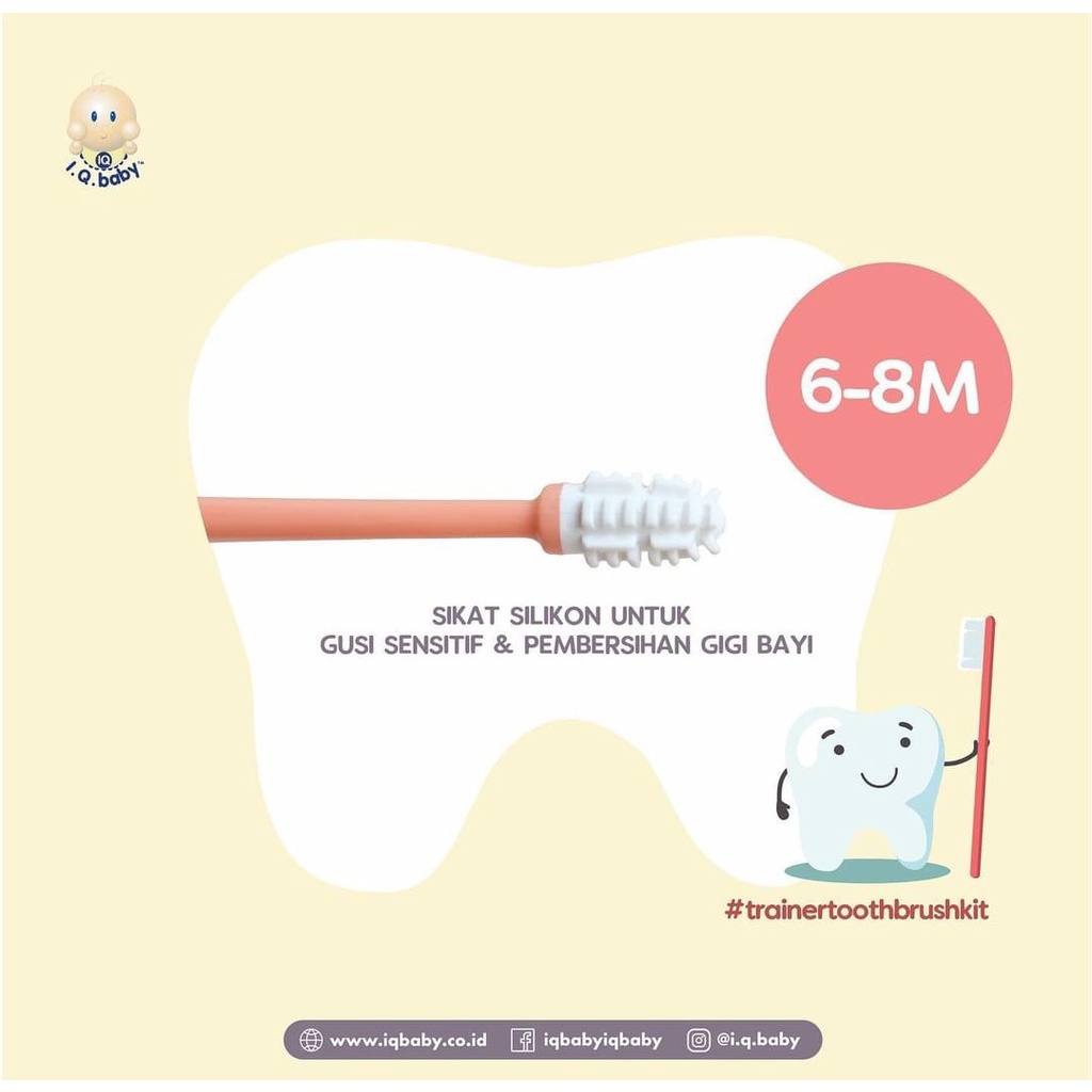 PERA137 IQ BABY TRAINER TOOTHBRUSH KIT 3IN1 SIKAT GIGI LIDAH DAN GUSI BAYI SIKAT TERAPI WICARA SPEECH DELAY