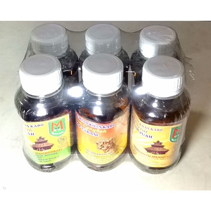 Minyak Karo Cap Menjuah-njuah | Minyak Urut | Param Cair | Minyak Kelapa Hijau | Minyak Serai 110ml