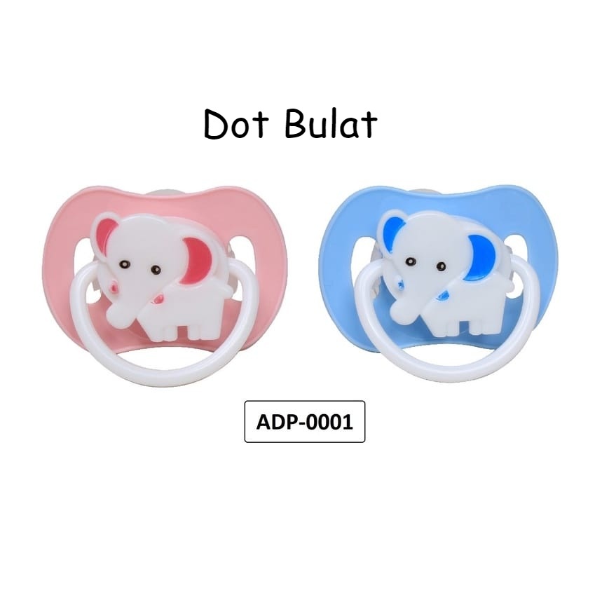 Lusty Bunny Empeng Bayi Baby Pacifier Silicone Dot Gepeng Dan Bulat