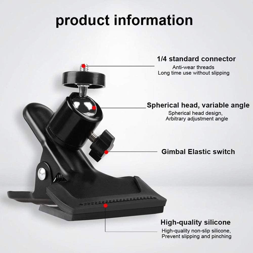 Lanfy Klip Kepala Gitar Alat Musik Multi-Fungsi Desktop Music Holder Siaran Langsung Aksesoris Gitar Bagian Gitar Tripod Klip Head
