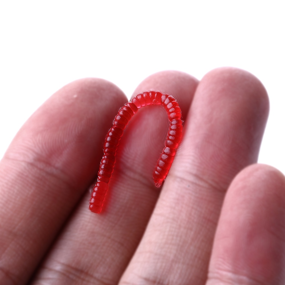 HENGJIA 100pcs/packet Soft Umpan Cacing SoftWorm Pancing Swimbait Ikan Fishing Lure Bait Bass Tackle