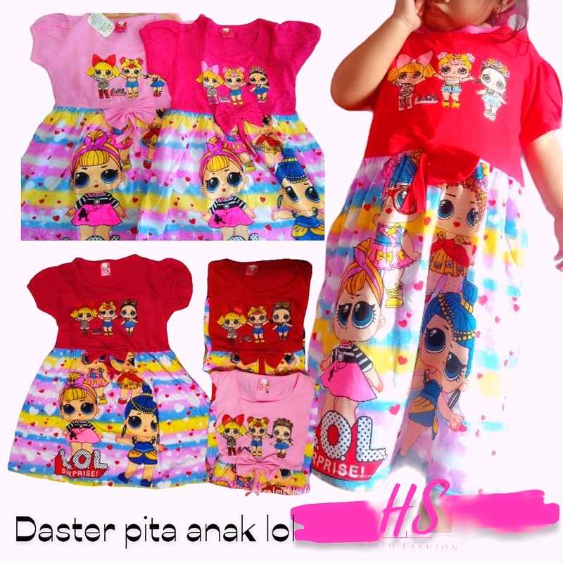 DASTER PITA LL RAINBOW NEW /DASTER ANAK/DRESS ANAK/DASTER SANTAI