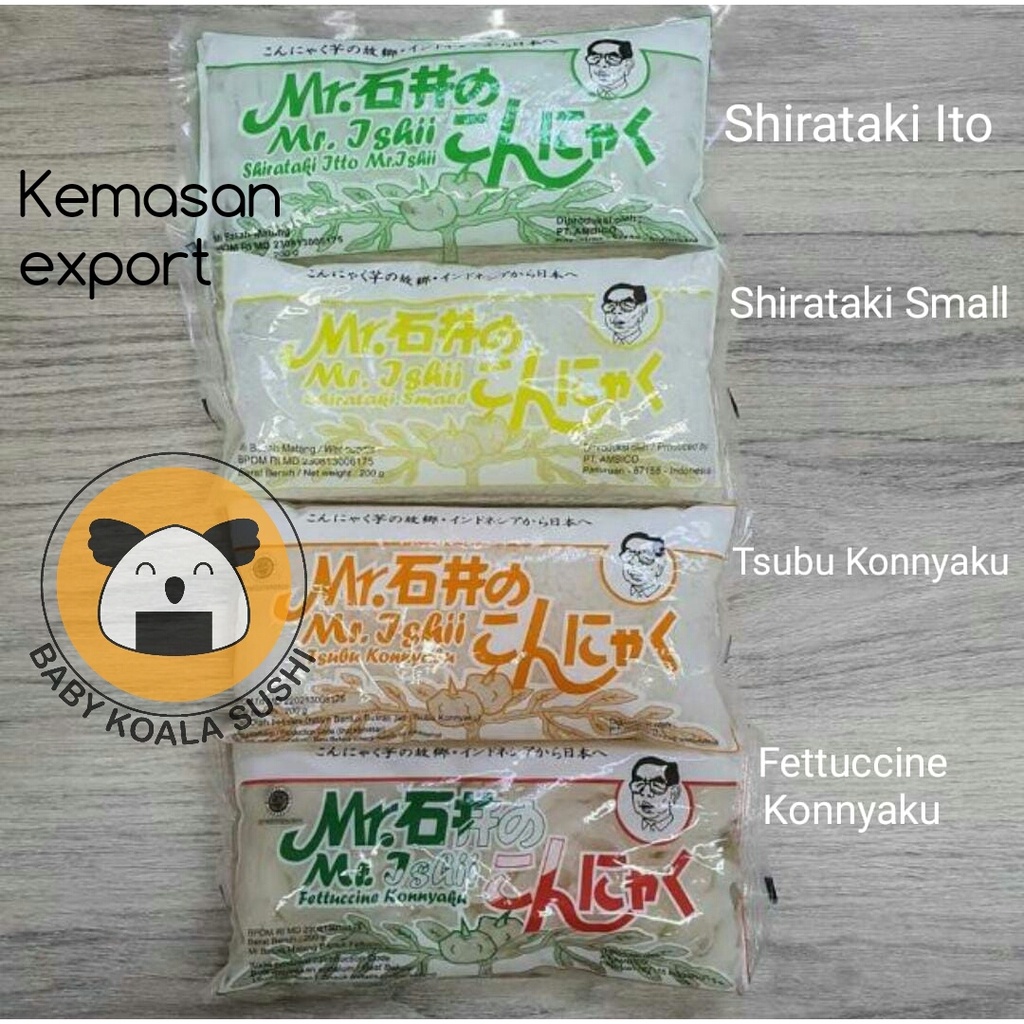 AMBICO Shirataki Mie Keto Basah 200 g │ Sirataki Diet Keto Export Quality...