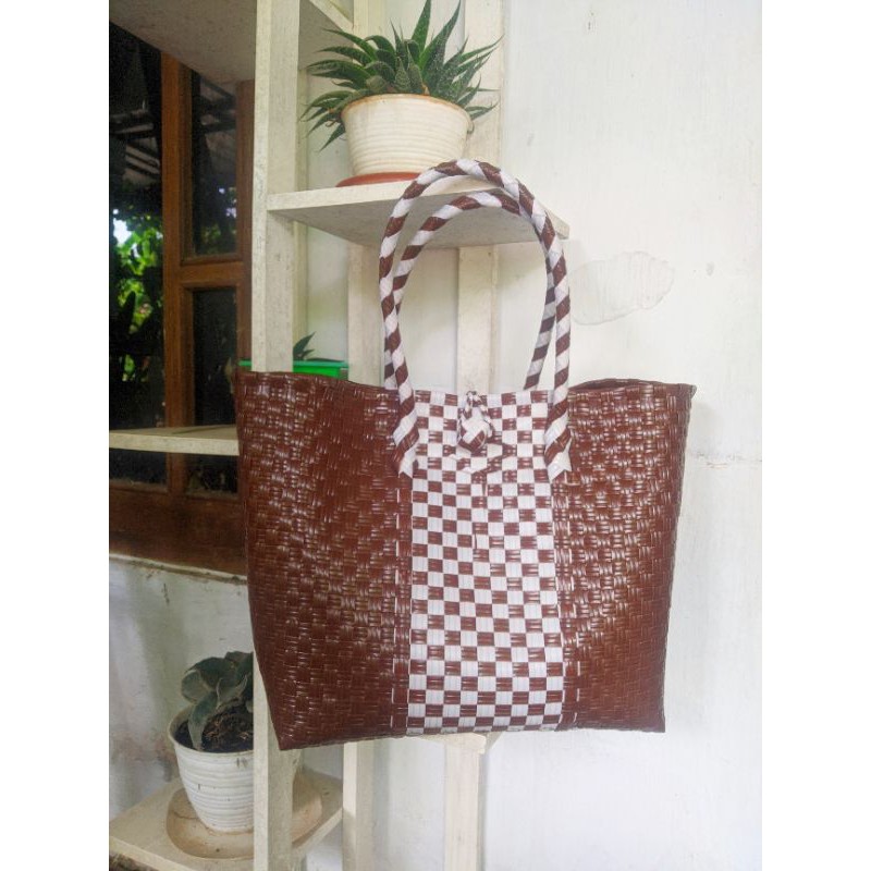 Jual Tas Anyaman Plastik Jali Cantik Size Mkuat Dan Awet Shopee Indonesia 3560