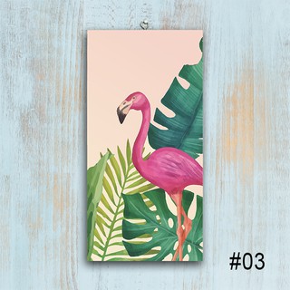  Hiasan  Dinding  Shabby Flamingo  Tropical Dengan Paduan Daun 