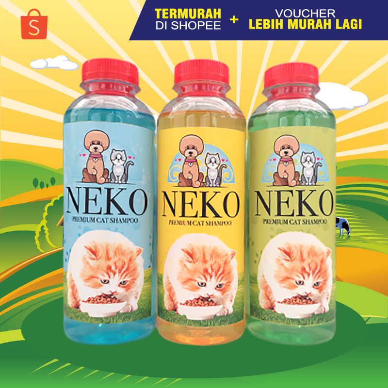 NEKO 250 - PROMO Shampoo Kucing Anjing Kelinci ANTI KUTU &amp; JAMUR 250 ml Melembutkan Melebatkan Bulu