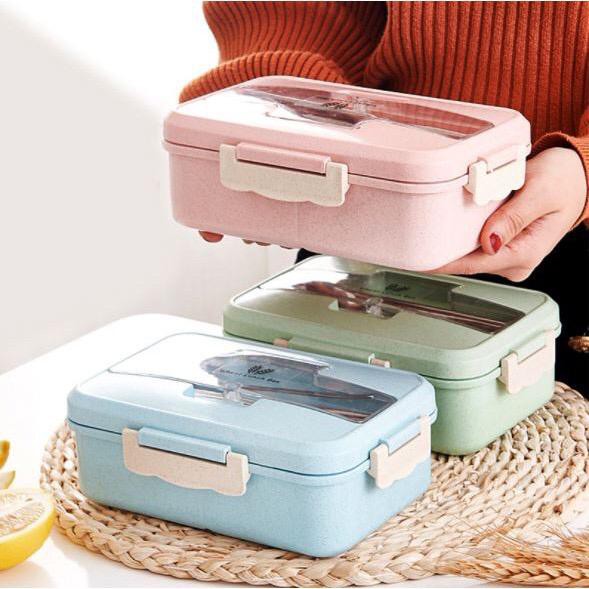 Grosir - H8018 Lunch Box Anti Tumpah /  Kotak Bekal Makanan / Kotak Makan / Tempat Bekal Makanan