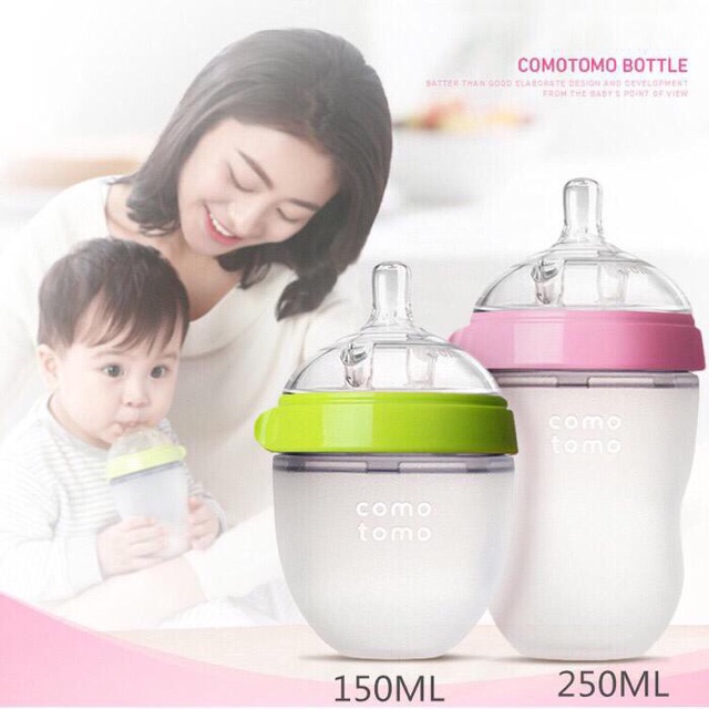 COMOTOMO Milk bottle 150ml 250ml single / twinpack como tomo