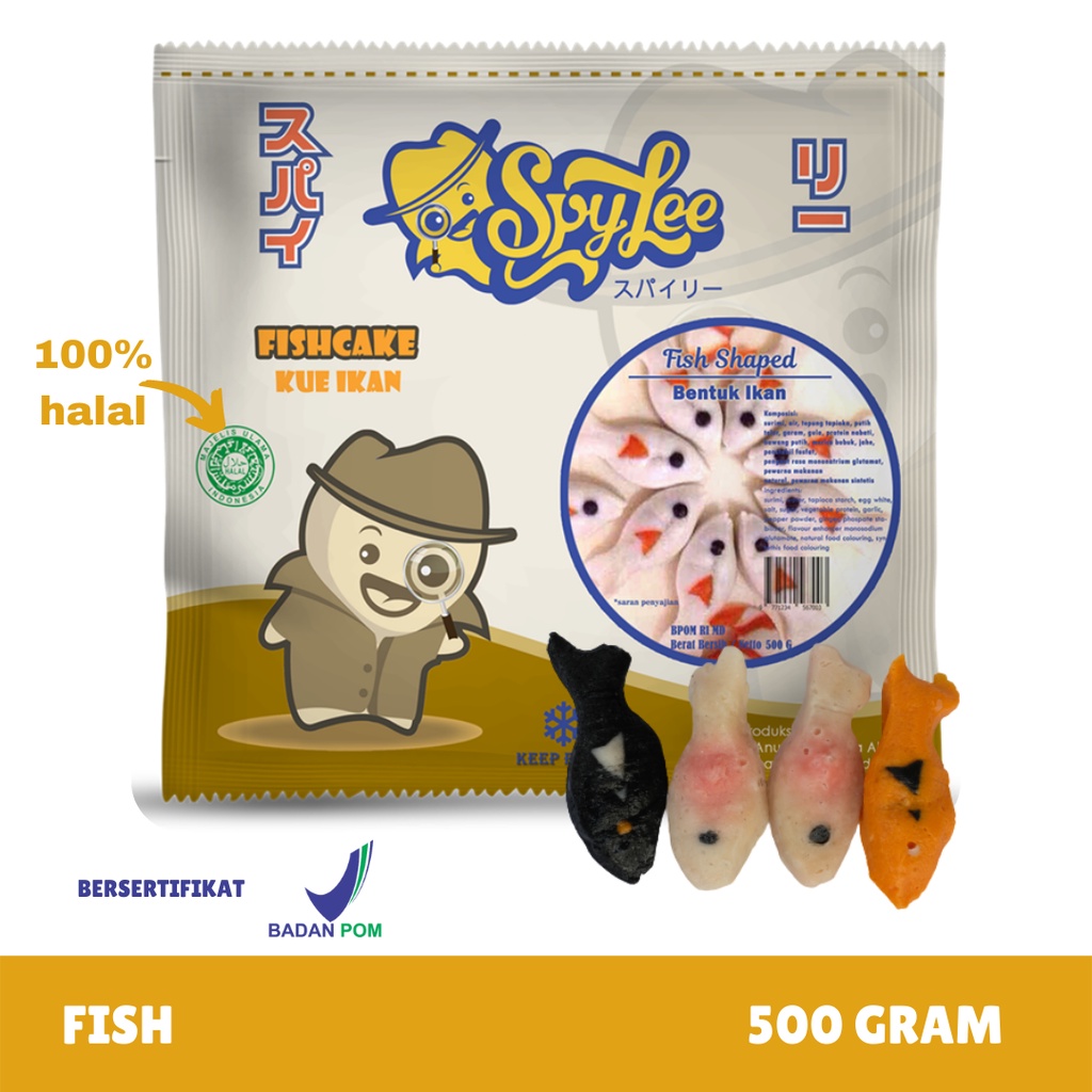 

N Splyee Bakso Ikan Bentuk Ikan / Fish Shaped Fish Cake (isi 30-33/500Gr) Premium Frozen Food