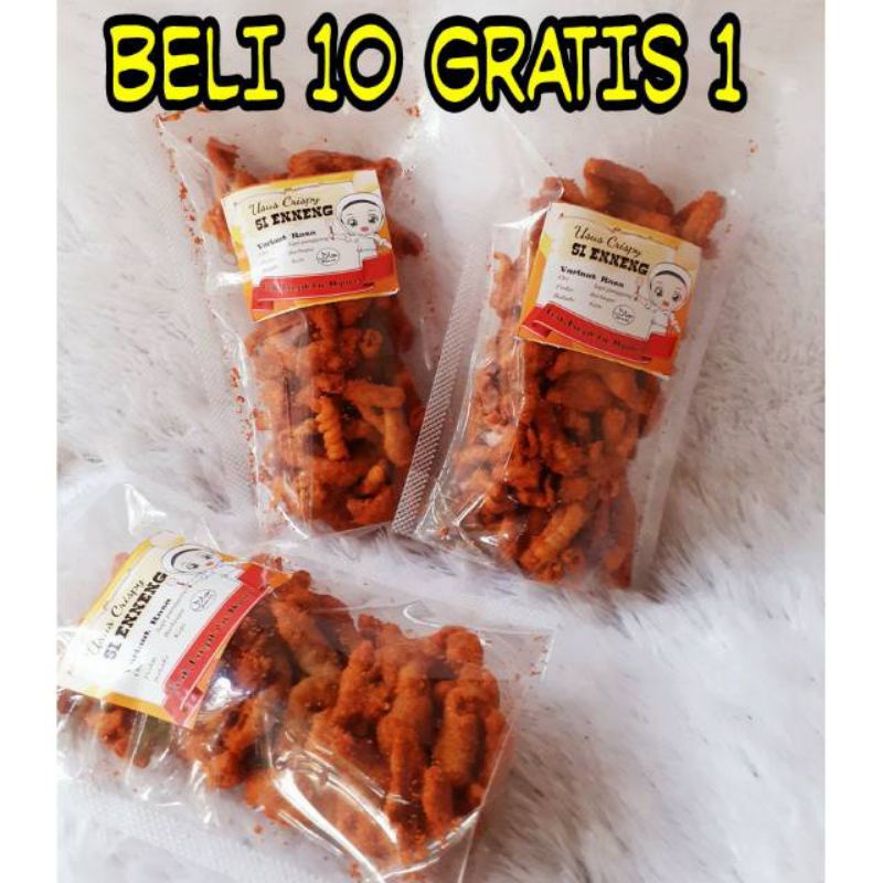 

Usus Crispy Cikruh//Keripik Usus//Pedas Bumbu Basah dan kering//kemasan 50 gr