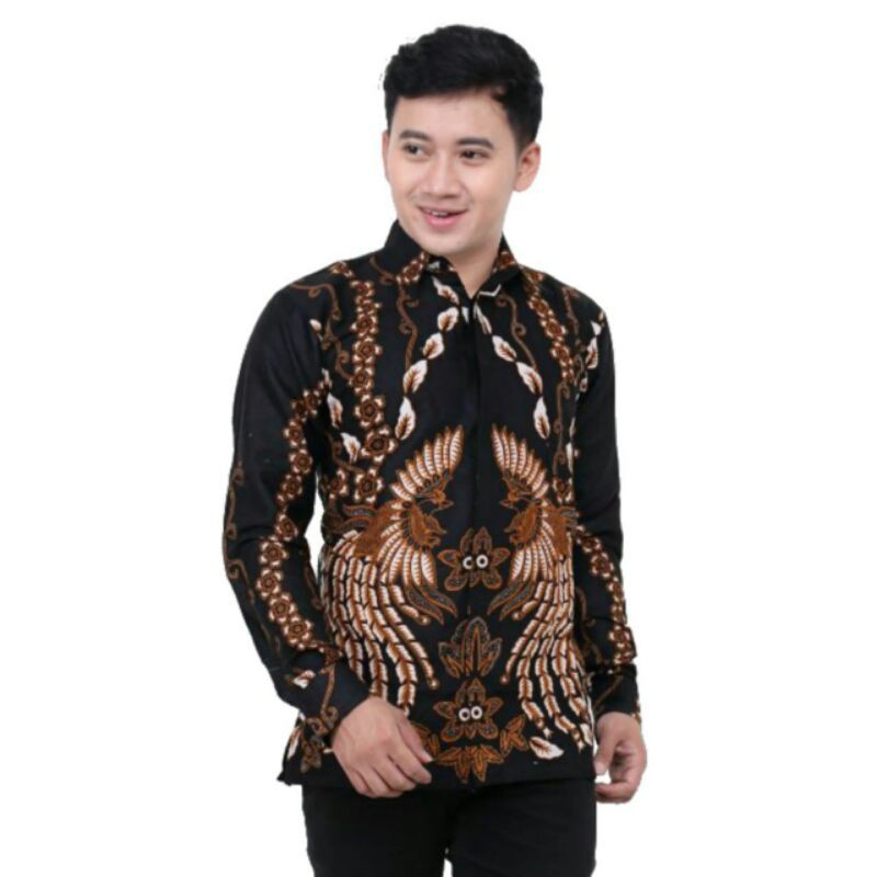 Mall Grosir Kemeja Batik Pria Modern Sogan Sayap Merak Jokowi Eksklusif Diskon Murah Limited Edition