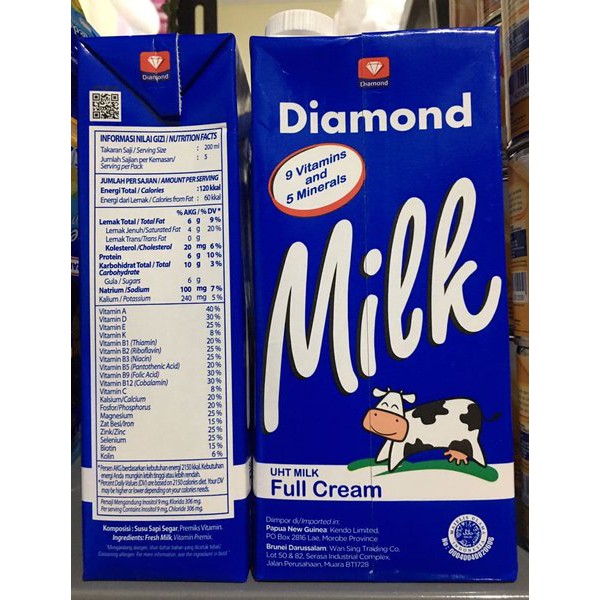 

Susu UHT Diamond Milk Full Cream 1 Liter