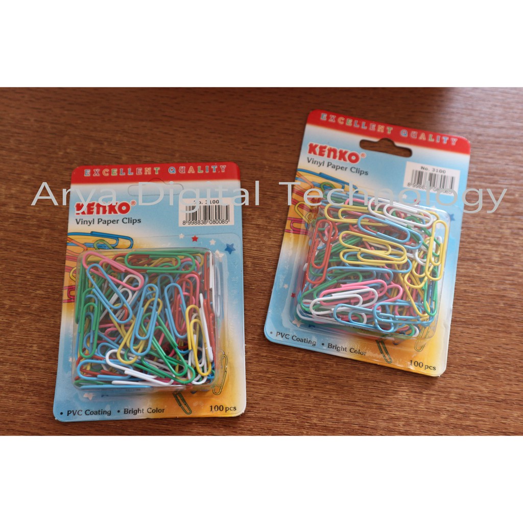 

Paper Clips Vinyl Penjepit Kertas Trigonal Color Clip Kenko No 3100 Murah