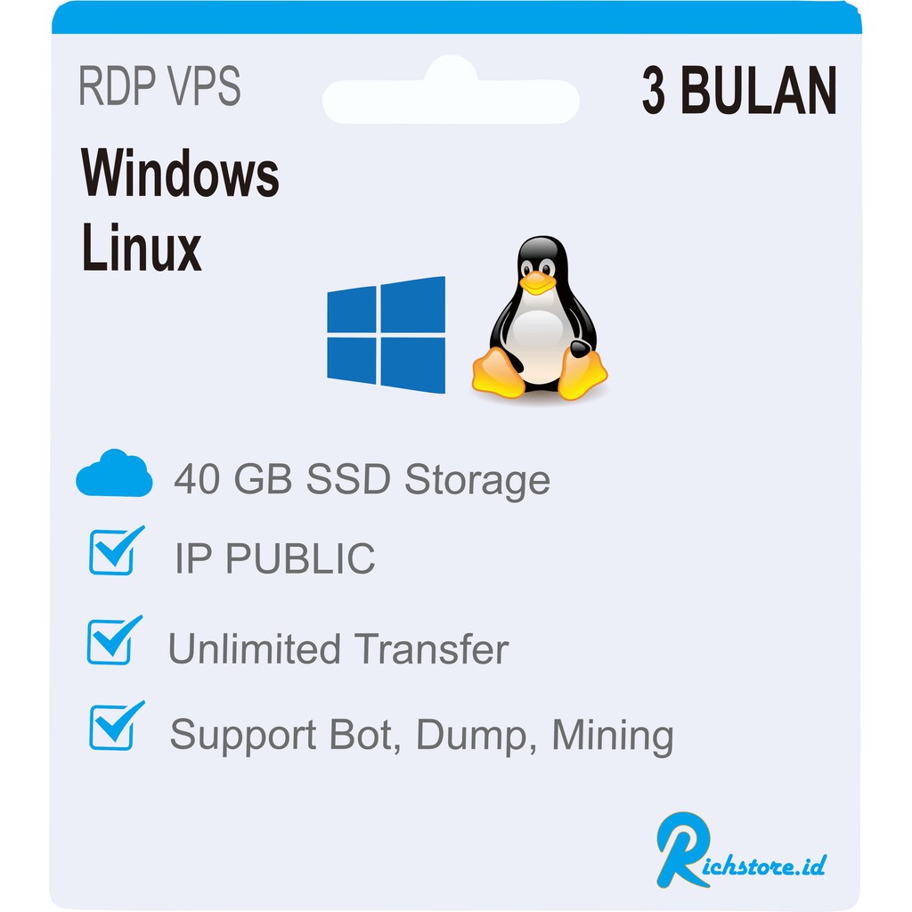 RDP VPS 2 CORE 2 GB RAM SELAMA 3 BULAN