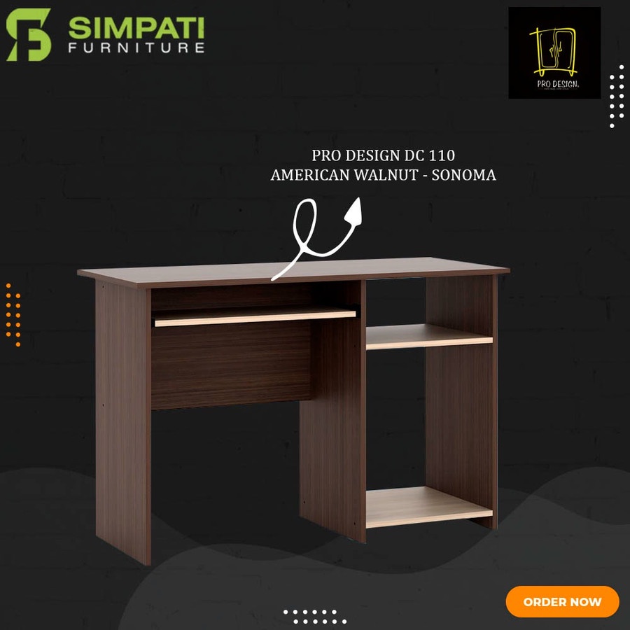 Meja Kerja/Meja Belajar/Meja Komputer Pro Design DC 110
