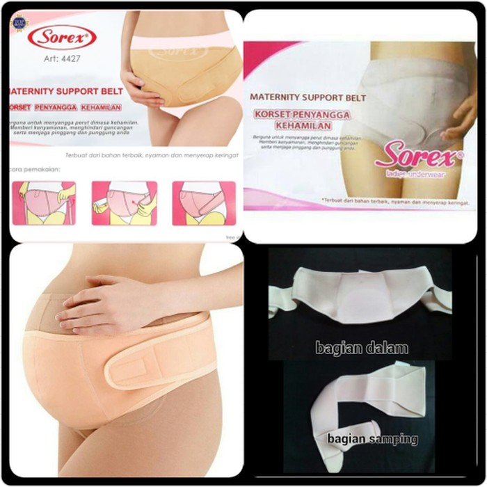 Korset Penyangga Kehamilan / Stagen Hamil / Maternity Support Belt Sorex Hitam