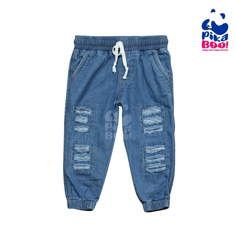 PIKABOO-Jeans Anak Jogger Ripped Genki Unisex (1-8 Tahun)