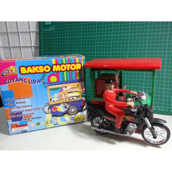 GEROBAK SATE MADURA , BATOR BAKSO MOTOR , BECAK MOTOR ,MAINAN ANAK