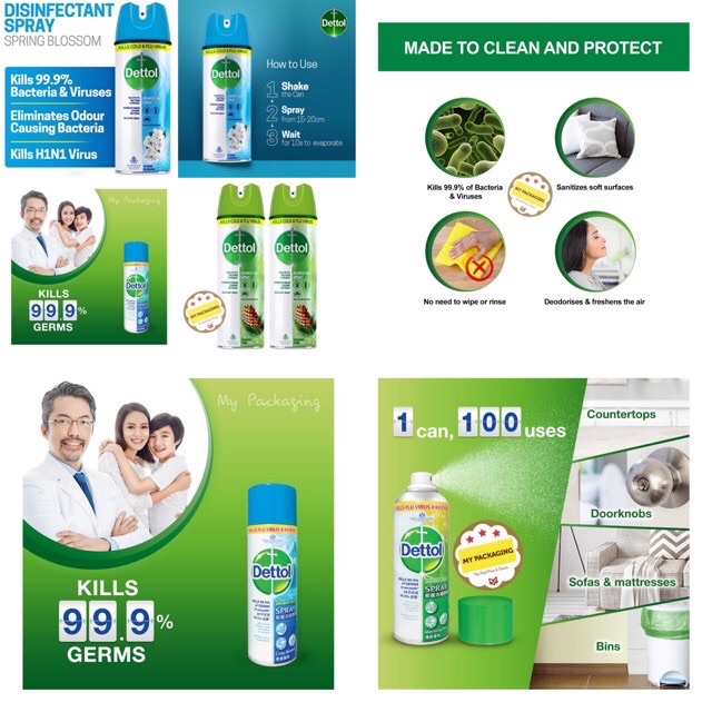 dettol kills virus dan bakteri kuman hingga 99,9% Original