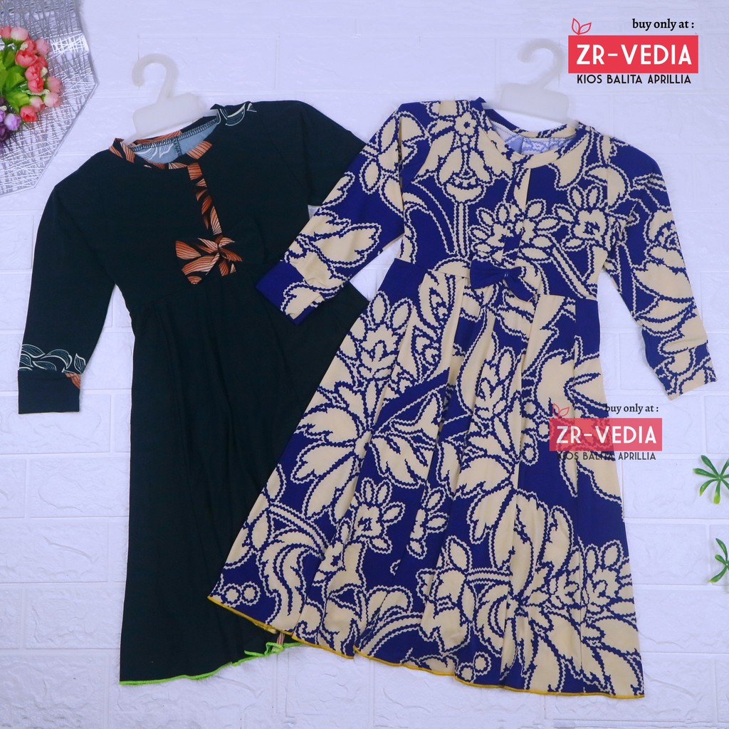 Gamis Pita Uk 2-3 Tahun / Gamis Anak Baju Dress Muslim Ngaji Murah Lengan Panjang Perempuan Cewek