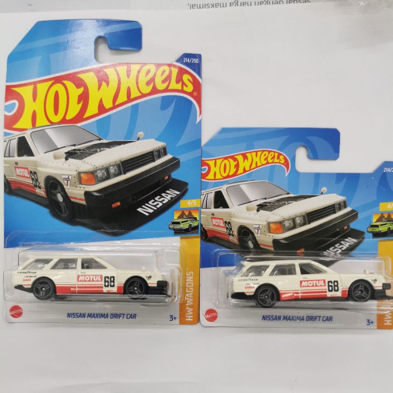 Hot Wheels M22 B23 Nissan Maxima Drift wagon motul 2022 Putih White Merah Red terbaru