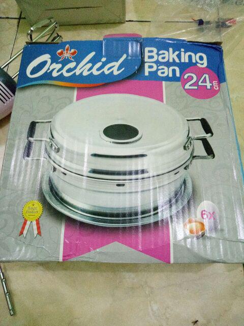 [orchid]panci/oven Pemanggang Cake/bolu - Baking Pan Orchid 24 Cm - 6 Telur