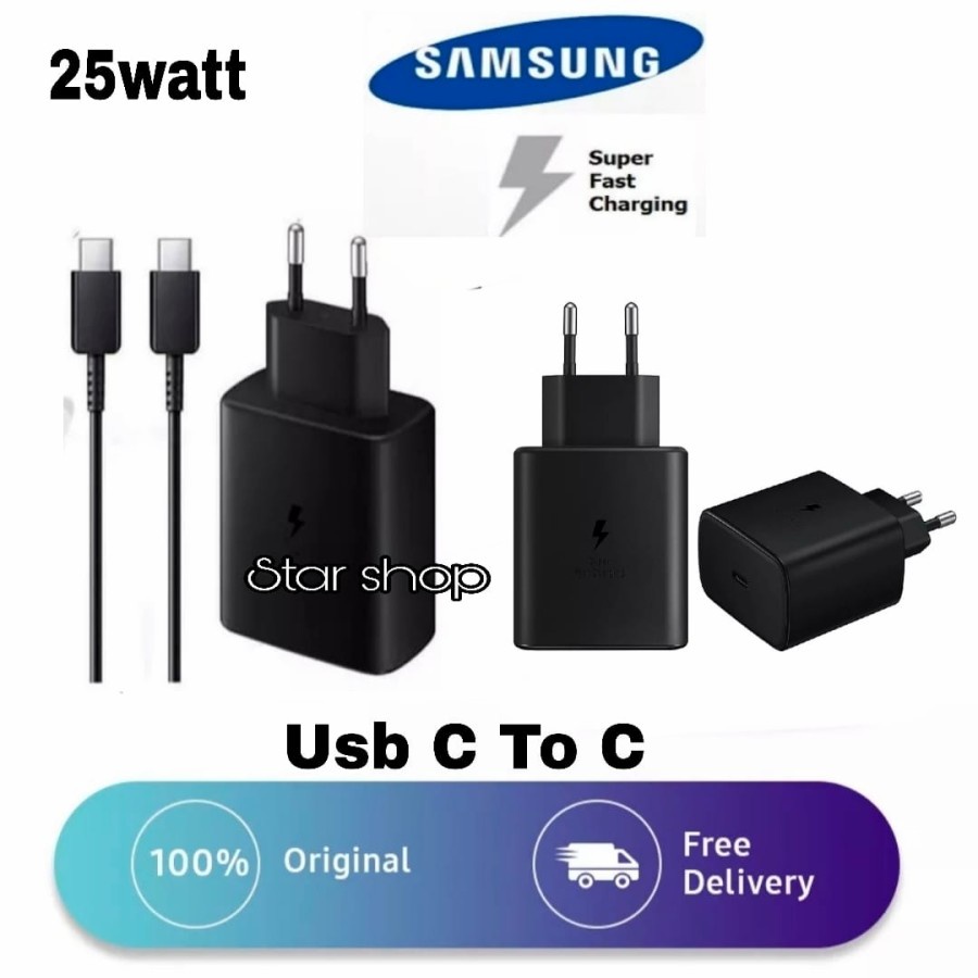 Charger Samsung Original Type C To Type C Super Fast Charging