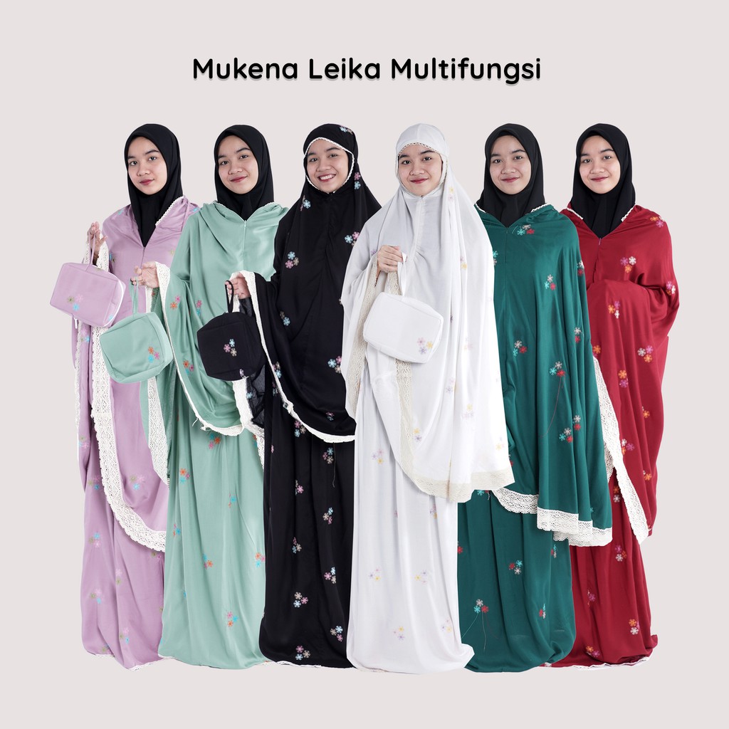 mukena 2 in 1 leika / Mukena Premium Dewasa / Mukena Rayon Dewasa / Mukena Rayon Ori / Mukena Bagus