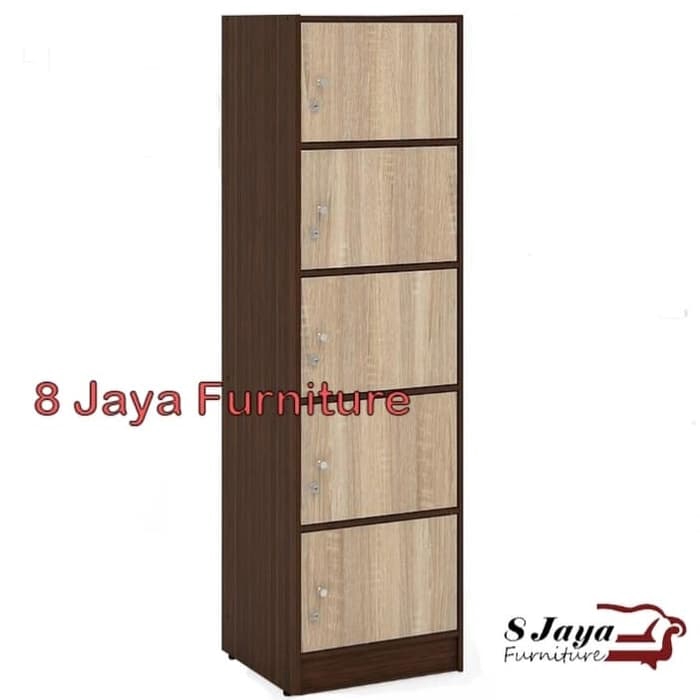Rak Buku Lemari Pakaian 5 Pintu Kayu Serbaguna Full Kunci Walnut Black Kokoh Tebal Anti Rayap Murah Shopee Indonesia