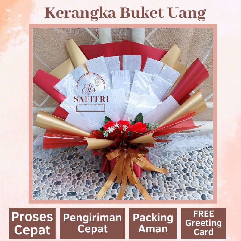 Jual Bucket Uang Kosong Murah Kerangka Buket Hadiah Ulangtahun Birthday Wisuda Graduation Kado