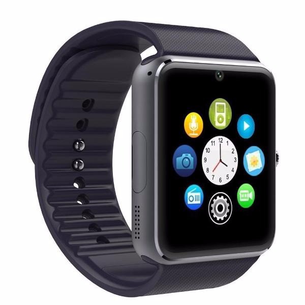 Smartwatch GT08 - Full Black Smart Watch GT08 Camera SIM SMS
