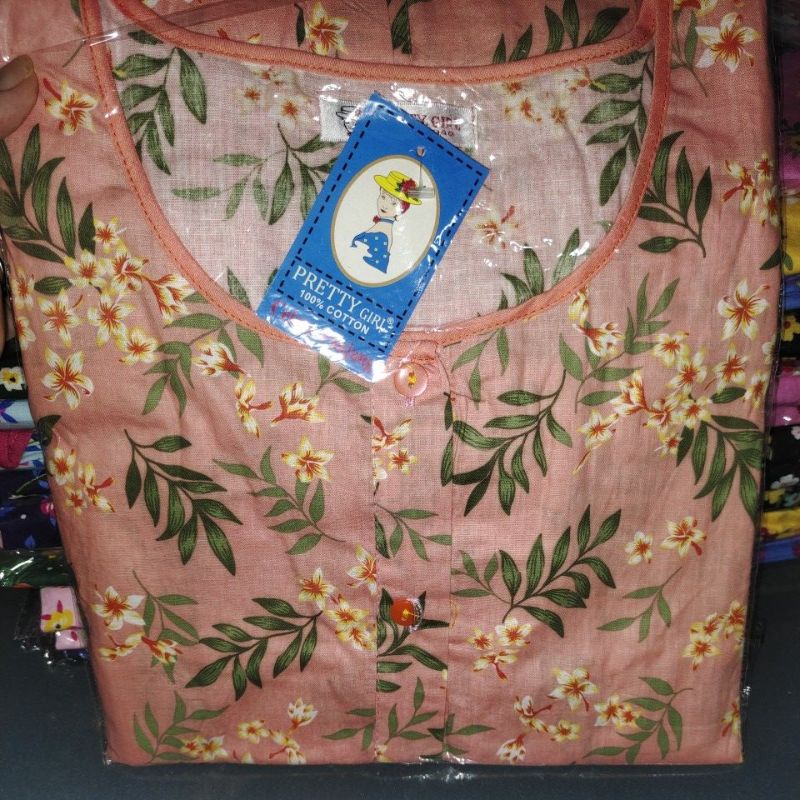 Piyama Cp set celana panjang Katun Motif Bunga Pretty girl-KODE 20E