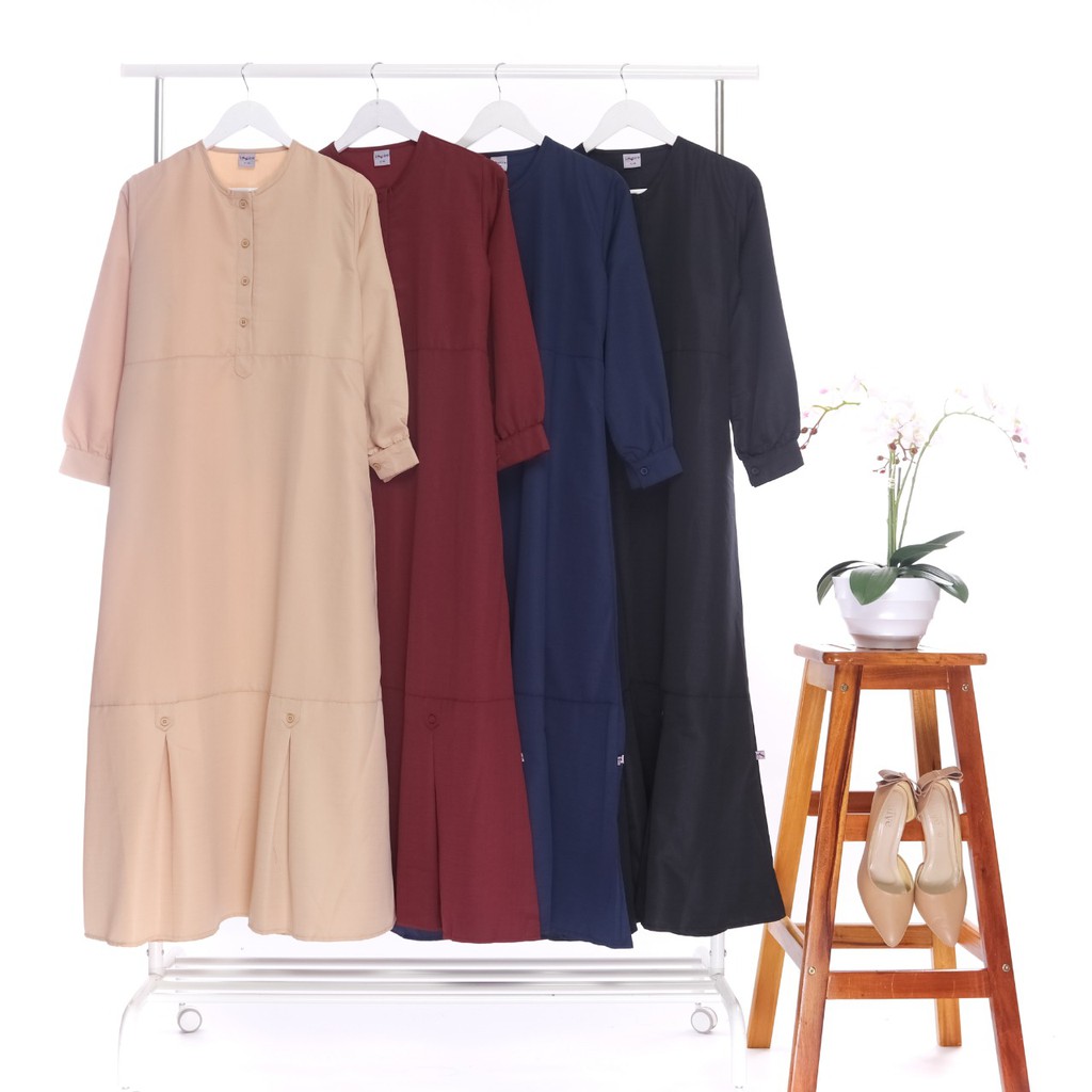 INSPIRE DRESS IDR 03 BALOTELLI FASHION MUSLIMAH GAMIS REMAJA ANAK KULIAH PONDOK SERAGAM PENGAJIAN