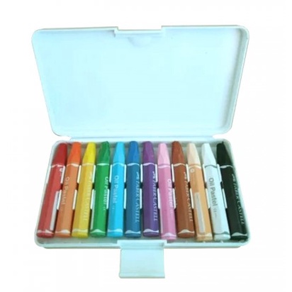 Crayon Faber Castell 12 Warna Hexagonal Oil Pastel Krayon Mewarnai Crayons Color Colour + Box