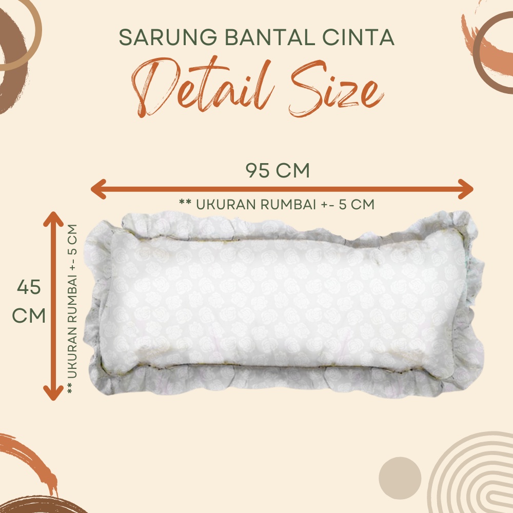 Monalisa Premium Sarung Bantal Cinta uk 45 x 95 cm motif Tabur Karakter