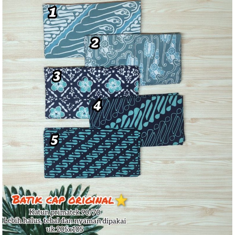 Batik Cap pekalongan (kain batik cap) warna tosca