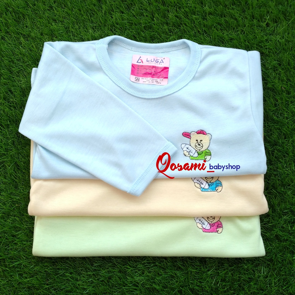 LUGA 3 pcs Oblong Polos Panjang Polos Newborn SNI