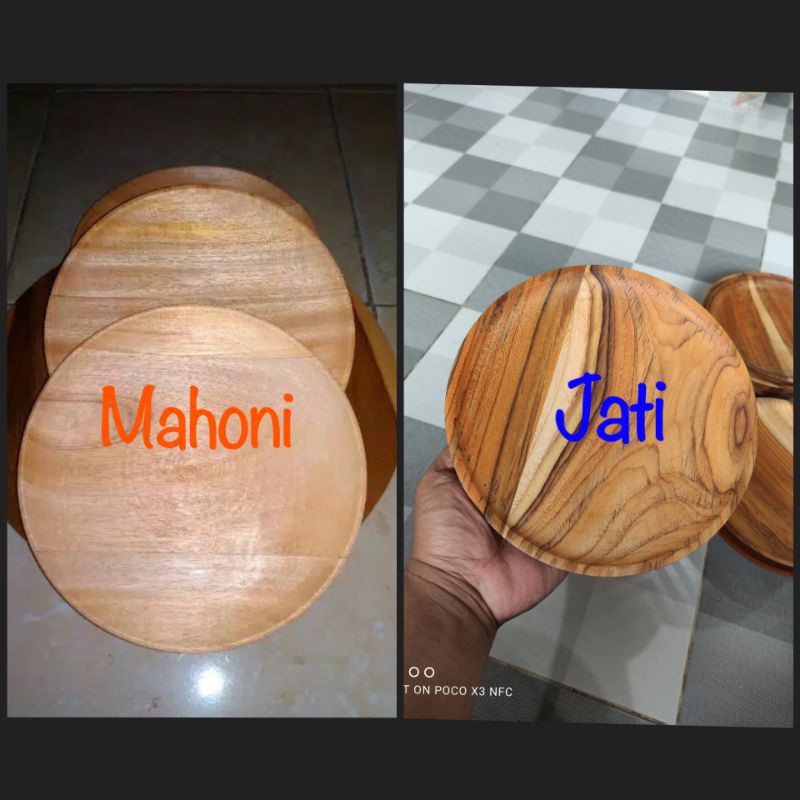 Piring Kayu diameter 20 cm