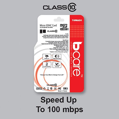 Bcare Micro SD Class 10 100Mbps - 4GB / 8GB / 16GB / 32GB / 128GB