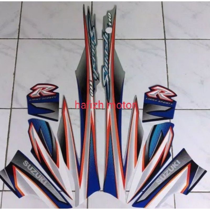 Striping sticker list smash tahun 2005 silver biru