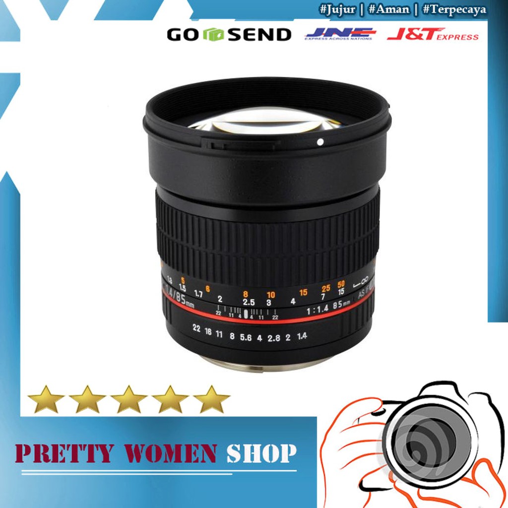 Samyang 85mm F/1.4 Aspherical IF MC for Canon | Lensa Canon