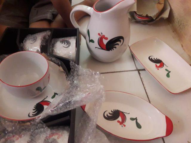 Water Jug Ayam Jago Seri 2 / Milk Jug / Juice Jug / Keramik Kopin